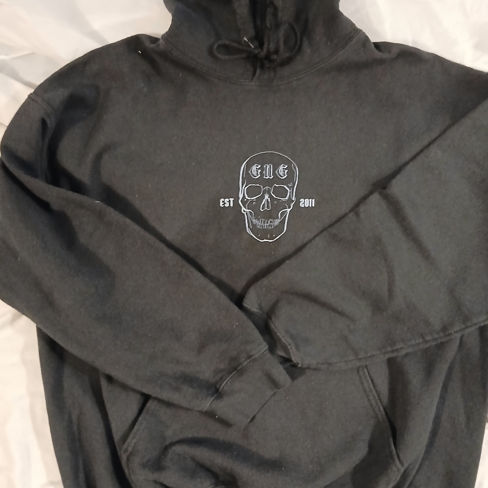 Y2k Black Skull Graphic Hoodie #Band #thrashed